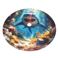 thumbnail image 5 of Cauagu 48" Christmas Tree Skirt Colorful Underwater Shark Pattern Christmas Tree Decorations Tree Mat for Xmas Decorations Occasion Holiday Home Decor -48", 5 of 7