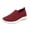 Red, variant on Pull-on Knit Sneaker for Women Lightweight Casual Mules Shoes Breathable Laceless Sport Shoes Fashion Non-S𝗅ip Athlet𝗂c Sandals Wide Width Jogging Trainers Shoes