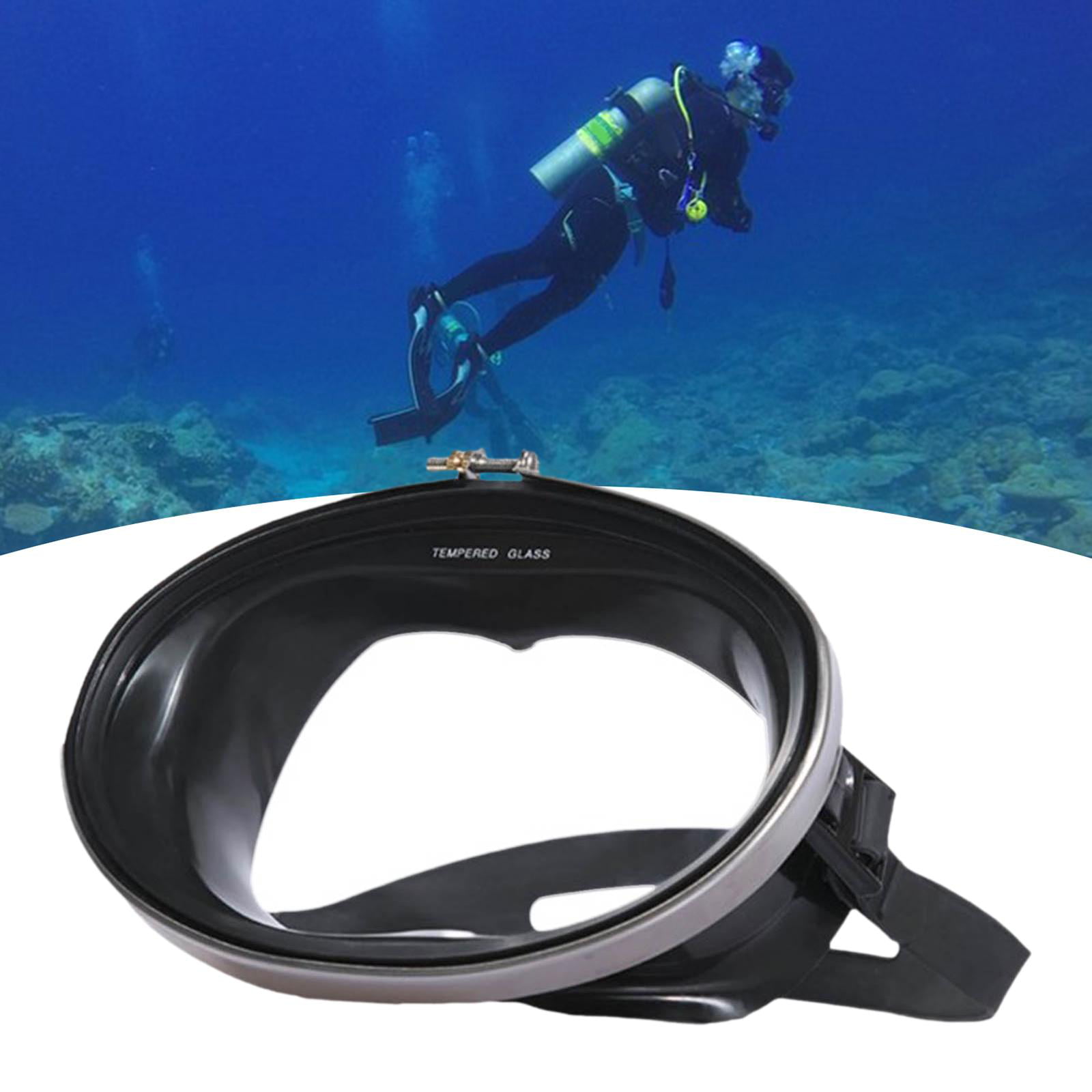 Classic Oval Dive Mask-Comfort Fit-Fog Free Tempered Glass Retro Single Lens 
