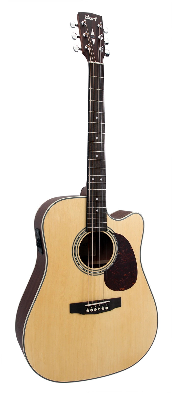 Cort MR500E - MR Series Classic Dreadnought Guitar with Cutaway in Open Pore Natural