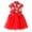 Red03, variant on IROINNID Girls' Dresses Short Sleeve Casual Cheongsam Dress Mesh Princess Gauze Skirt Outfits 6T