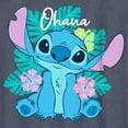 thumbnail image 2 of Boy's Lilo & Stitch Tropical Ohana Stitch  Graphic Tee Navy Blue Heather Medium, 2 of 4