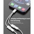 thumbnail image 2 of Dual Lightning Headphone Jack Adapter(2in1)for iPhone 14 13 12 11 Pro Max for Apple MFi Certified Dongle Audio Charger Cable Splitter for iPad Connector Lighting Port Charging AUX Earphones Converter, 2 of 7