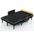 thumbnail image 5 of Noble House Corduroy Loveseat Sofa Bed, 70.9" Daybed Recliner with Storage Pocket & USB Charger, Black, 5 of 12