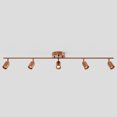 thumbnail image 6 of Shura Brushed Copper 5-Light Track Light with Rotatable Heads, Integrated LED Bulbs, 3000K, 6 of 8