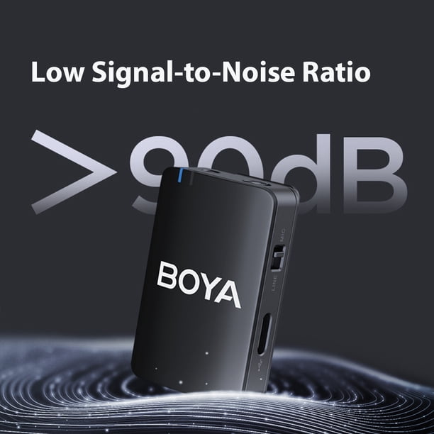 Boya Microphone Cravate Sans Fil Pour IPhone IPad - Mini Micro 2,4GHz Plug & Play Pour Vlog Interview