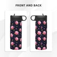 thumbnail image 3 of Honeii Cartoon Donut Planets Print 18 oz Insulated Water Bottle with Straw Lid, Stainless Steel Sports Water Bottles, Double Walled Vacuum, Leak Proof, 3 of 8