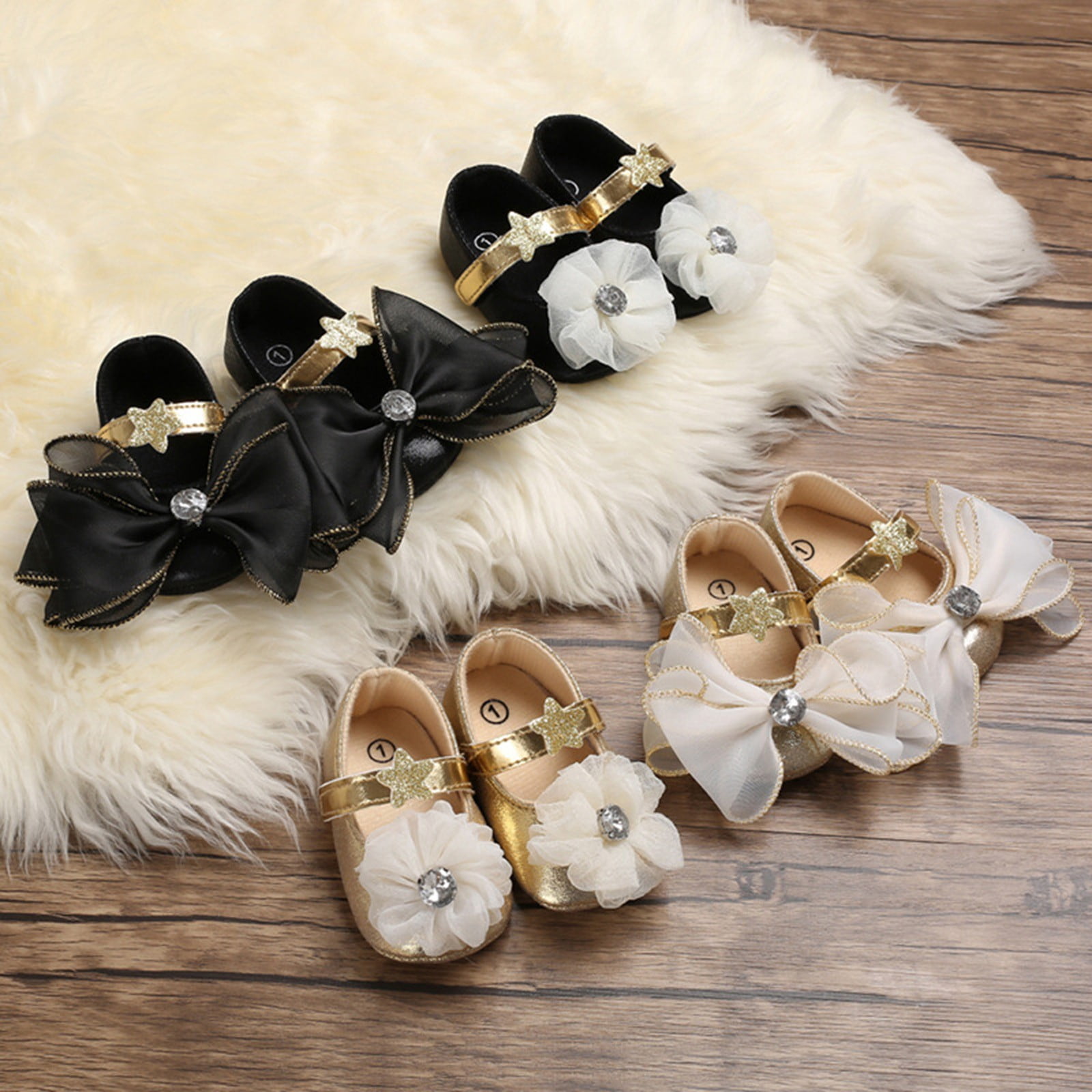 rose gold baby girl shoes
