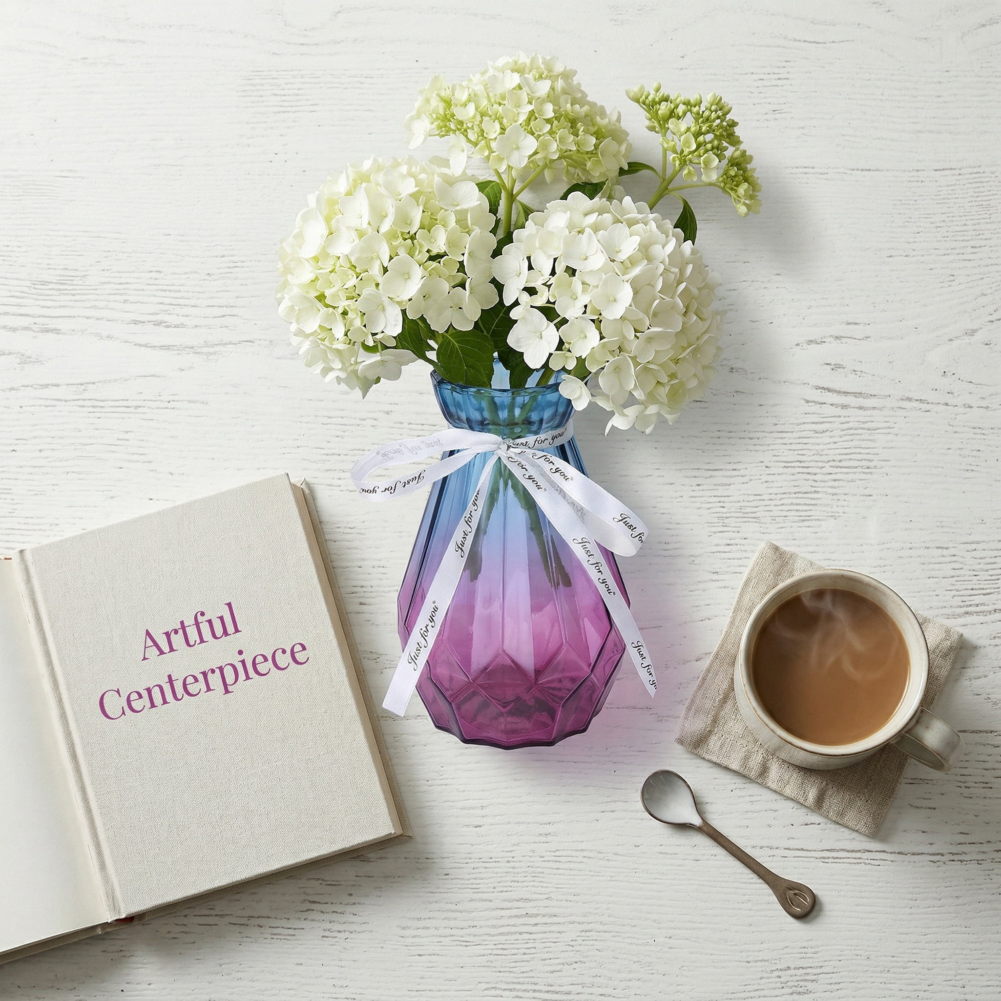 Unique Bargains Glass Vase for Flowers Nordic Decorative Violet 3.5"L x 3.5"W x 5.9"H
