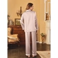 thumbnail image 5 of Avidlove Women Satin Pajama Set Silky Long Sleeve Sleepwear Soft Pj Set Button Down Nightwear S-XXL, 5 of 7