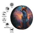 thumbnail image 4 of Gukieu Starry Sky Meditating Fox Print Car Tire Cover, Adjustable Waterproof and Dustproof Tire Protection Cover, Suitable for SUV, Truck, Van-16 inch, 4 of 6