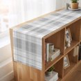 thumbnail image 6 of Grey Buffalo Plaid Burlap Cotton Table Runner 13x36 Inches Short, Farmhouse Modern Checkered Farmhouse Table Runners, Outdoor Dining Tablecloths Decor for Baby Shower/Party/Wedding, 6 of 8