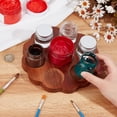 thumbnail image 3 of 1pc Flower Wood Paint Jar Holder Painting Storage 7 Holes for Desk Organization Art Makeup Organizer PaintSet Multifunctional Office Supplies, 3 of 6