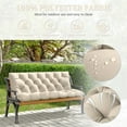 thumbnail image 4 of Kimunuk Outdoor Swing Cushion , 60" X 40" X 5" Waterproof Bench Chair Replacement Cushion with 6 Ties for Patio Porch, Cream, 4 of 7