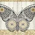 thumbnail image 2 of Allen, Kimberly 12x12 Gold Ornate Wood Framed with Double Matting Museum Art Print Titled - Damask Butterfly 1, 2 of 4