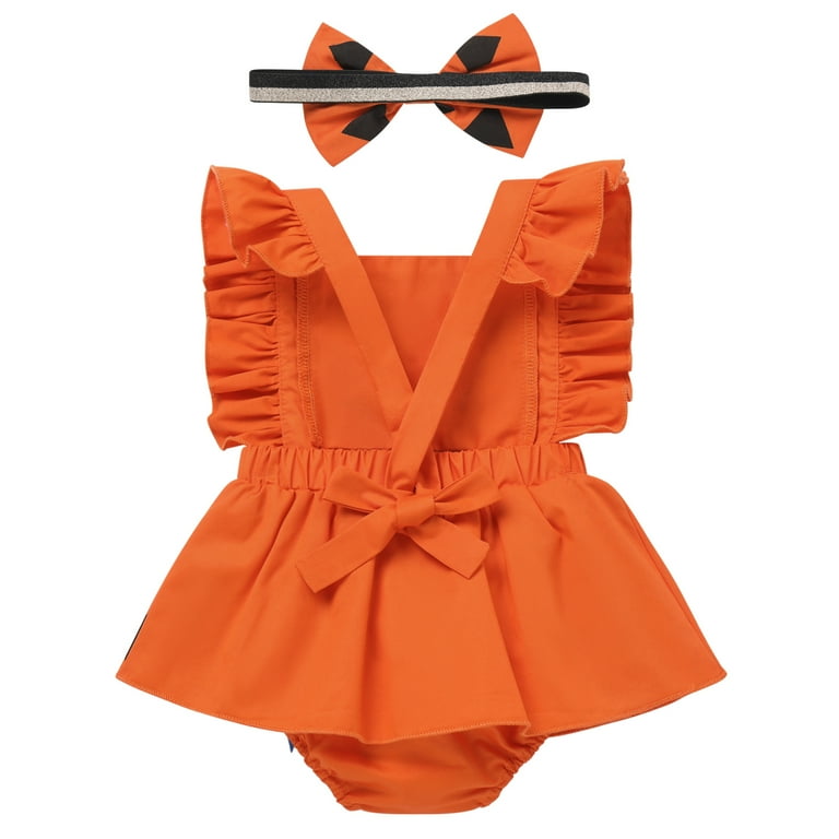 FYMNSI Baby Girl Halloween Caveman Costume Sleeveless Romper Infant Role Play Dress Up Clothes 0-6 Months