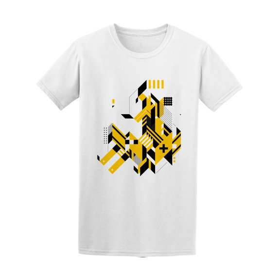 Abstract Yellow Geometric Shapes Tee Men's -Image by Shutterstock
