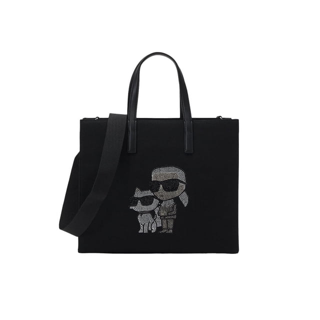 Bolsa Tote Karl Lagerfeld mediana Macarena Store negro con asa desmontable