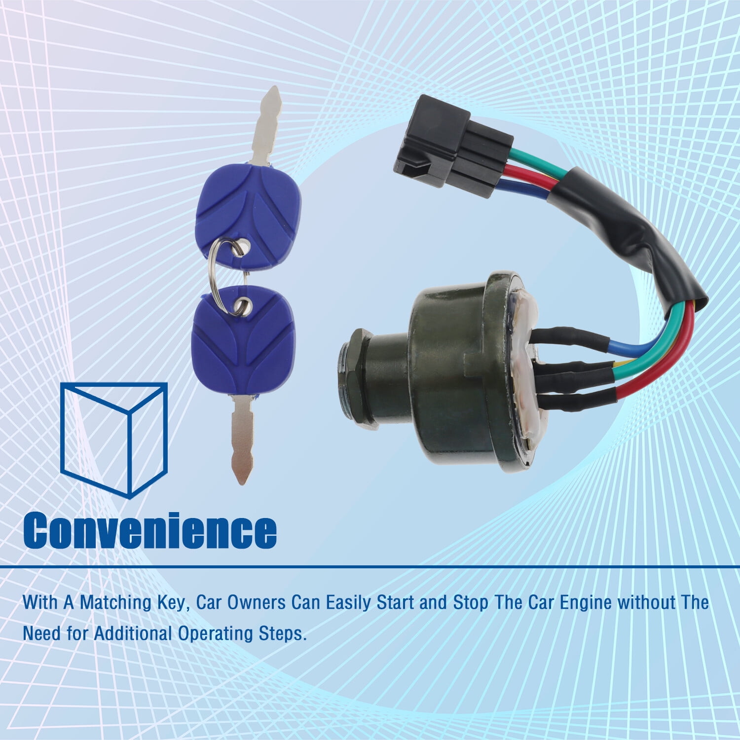 Ignition Switch w/ Keys for New Holland Tractor Workmaster 45 50 55 60 65 70 75