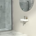 thumbnail image 6 of Logmey 15"x8" Porcelain White Bathroom Ceramic Sink Rectangular Wall Mount Sink, Pre-Drilled Faucet Hole, 6 of 7