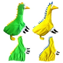 2 Packs Porch Goose Outfits, Dinosaur Goose Clothes for 23" Lawn Goose Statues Birthday Party Outdoor Lawn Garden Yard Patio Statue Décor