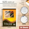 thumbnail image 2 of BAZIC Tracing Paper Pad 30 Sheets 9" X 12" White Translucent Trace Paper, 2-Pack, 2 of 7