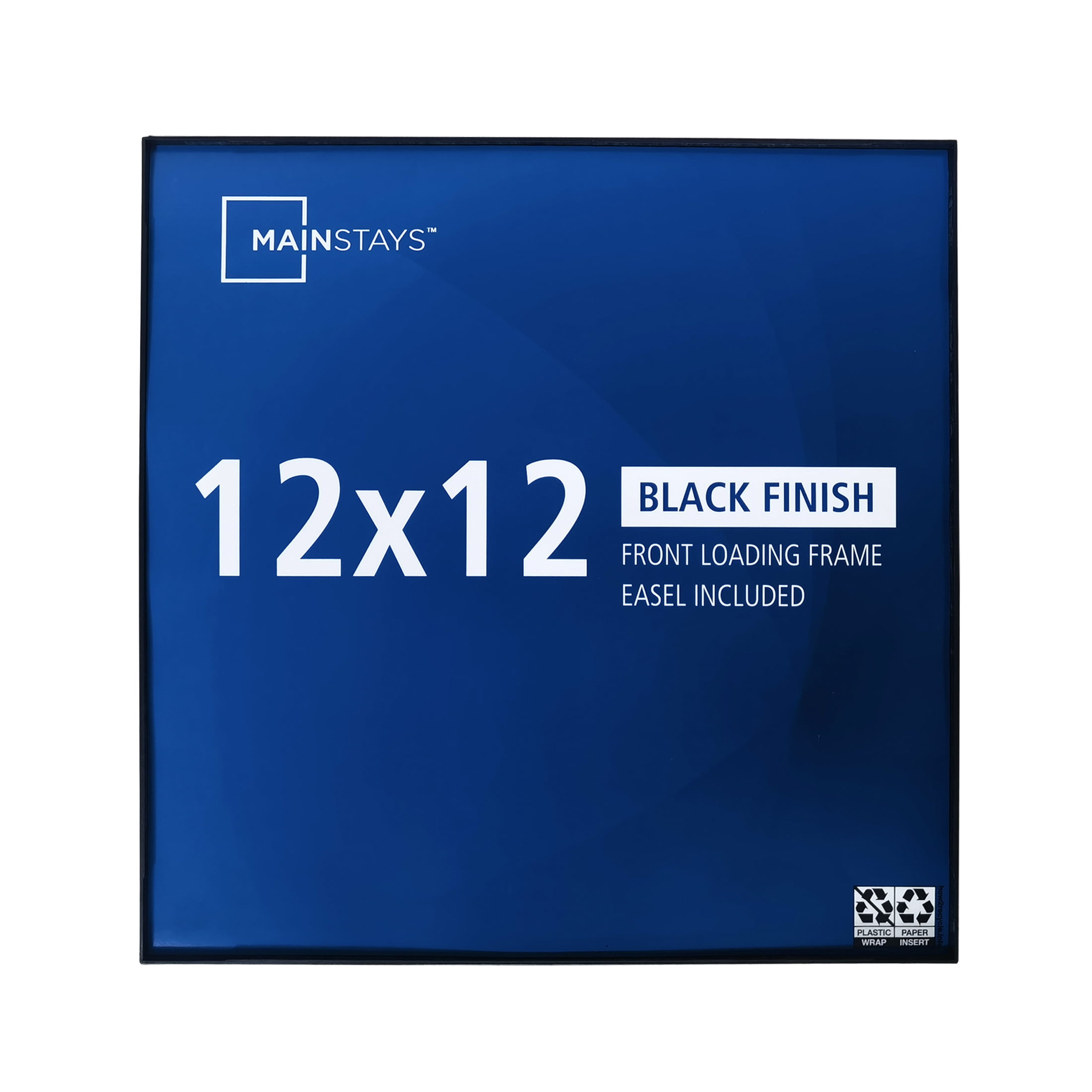 (2 pack) Mainstays – 12x12 Picture Frame – Black Front Loading Wall or Tabletop Photo Frame