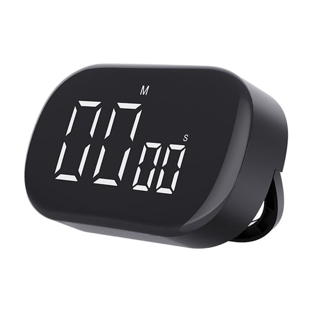 Temporizador de cocina para cocinar Temporizadores de escritorio Pantalla LED Temporizador digital para uso diario Negro