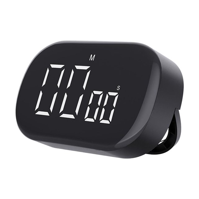 Temporizador de cocina para la gestión del tiempo de cocción Pantalla LED positiva y contador Negro