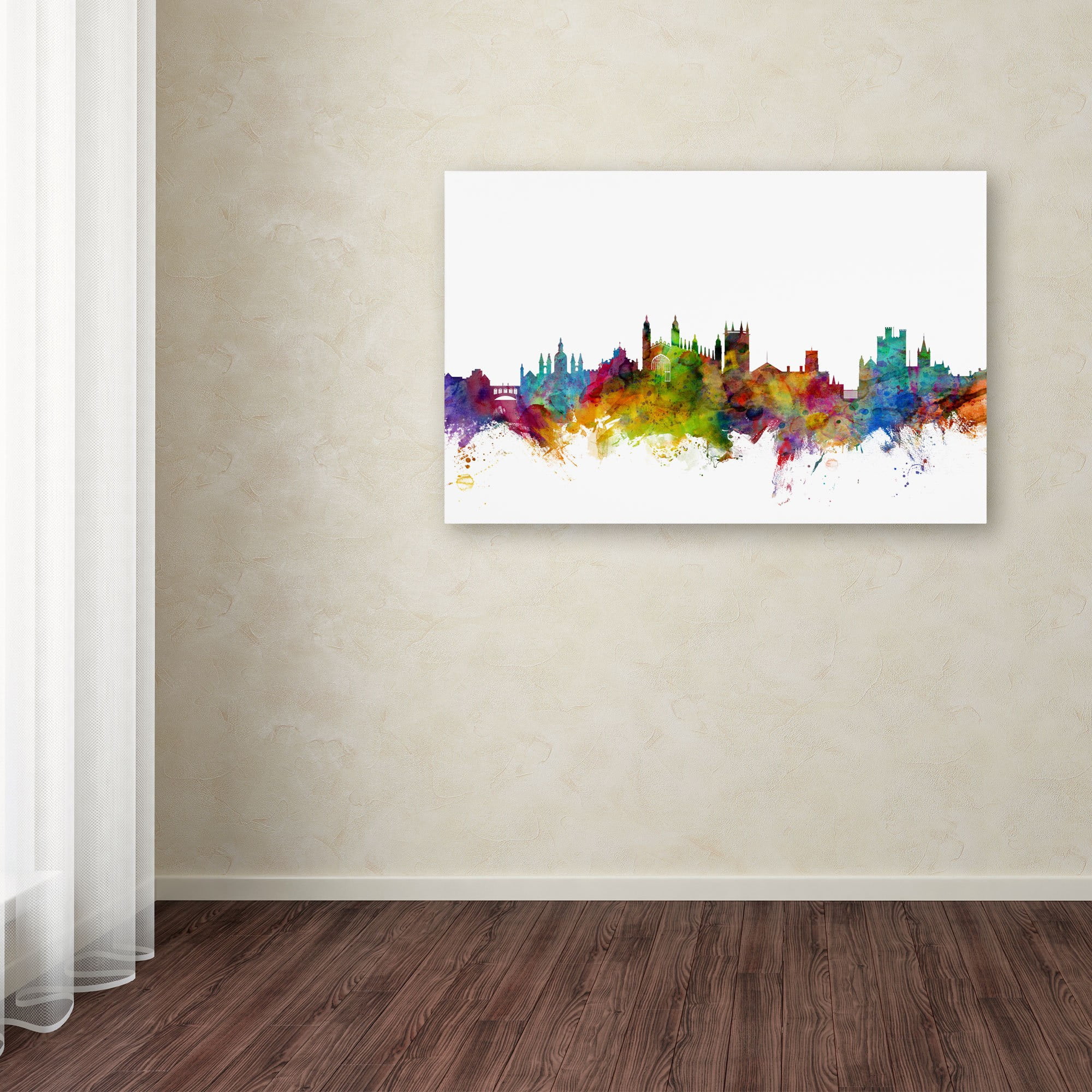 Trademark Fine Art "Cambridge England Skyline" Canvas Art by Michael Tompsett