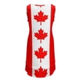 thumbnail image 3 of Canadian Flag Sleeveless U-Neck Fake Two Piece Dress summer clothes summer outfits for women 2024, 3 of 6
