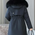 thumbnail image 5 of Women's Mid-length Waist-fitted Thick Warm Coat with Large Fur Collar Jacket Parka, 5 of 6
