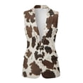 thumbnail image 2 of Uorisanigo Western Cow Print Vests for Women Sleevless Loose Blazer Vest for Women Blazers Suit with Pockets Vests Top Elegant Outfit Size 5XL, 2 of 7