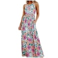 thumbnail image 1 of JHLZHS Robe Femme Été Imprimé Floral Robe Maxi pour Femmes Taille Haute Pull Style Européen Longue Robe Décontractée Florale pour Femmes Robes Noires pour Femmes, 1 of 6