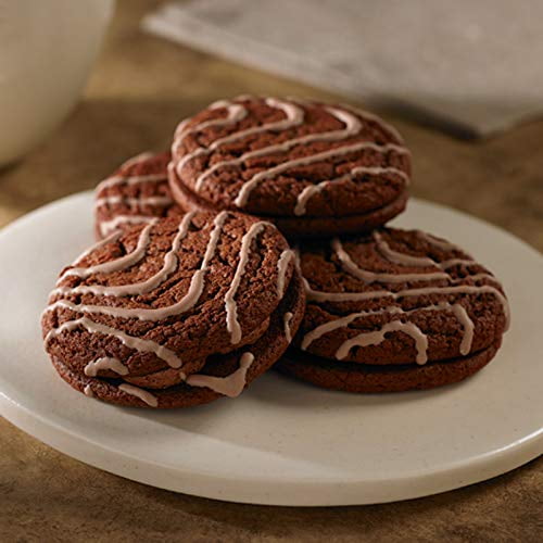 Little Debbie Fudge Rounds, 4 Boxes of 32 Individually Wrapped Chocolate Sandwich Cookies with Fudge Creme