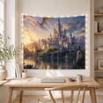 thumbnail image 5 of Fantasy Castle and Dragon Scene with Water Reflection, Majestic Fantasy for Gamers, Medieval Castle Wall Art, Halloween Gift Tapestry Wall Hanging for Bedroom and Living Room, 5 of 7