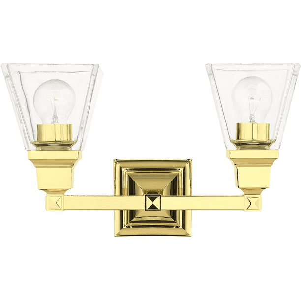 Polished Brass Tone Finish Bathroom, Shiny Brass Bathroom Light Fixtures