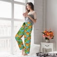 thumbnail image 5 of Salouo Pineapple Print Women's Pajama Pants Casual Loose Sweatpants PJs Flowy Pants Drawstring Palazzo for Women Wide Leg Pants Lounge Pajama -Large, 5 of 8