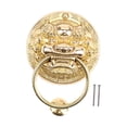 thumbnail image 4 of Aldaba de puerta con cabeza de león, decorativa, para puerta de entrada, para oficina, de latón 10 cm, 4 of 9