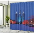 thumbnail image 5 of Ambesonne Scenery Shower Curtain, Castle in Winter Road, 69"Wx84"L, White and Blue, 5 of 5
