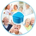 thumbnail image 6 of Yirtree Denture Bath Case Cup Box Holder Storage Soak Container with Strainer Basket Cleaning Dental False Teeth Mesh Organizer Container for Travel Cleaning (Light Blue and Blue), 6 of 8
