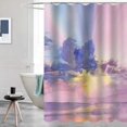 thumbnail image 4 of Marble Shower Curtain Abstract Bath Curtain for Bathroom Bathtub Home Decor Ink Texture Waterproof 72"x72" with 12 Hooks, 4 of 7