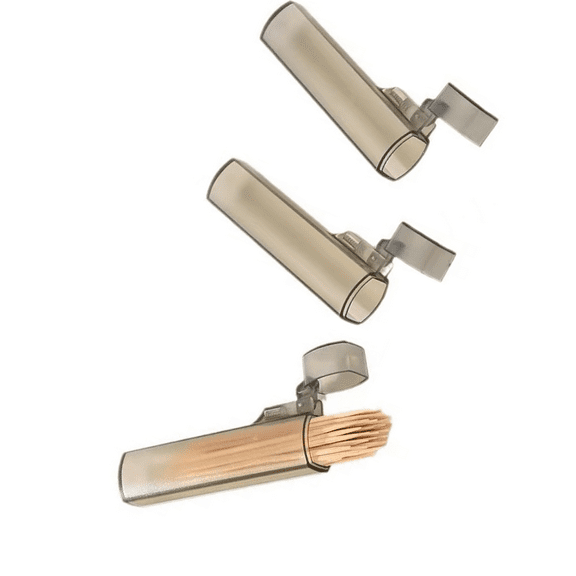 Portable Clear Plastic Toothpick Holders Compact Travel Kitchens Restaurant Essential Storage Case Toothpick Container