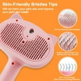 thumbnail image 4 of Cat Steam Brush for Shedding, 4 in 1 with Release Button, Self Cleaning Pet Misting Hair Comb with Handle for Grooming Kitten Dog(Pink), 4 of 6