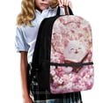 thumbnail image 3 of Binienty Pink Cherry Blossom Cat Kids School Backpack Large Front Padded Laptop Sleeve Lightweight Durable Bookbag For Elementary Students Travel Daypack with Multiple Storage Pockets, 3 of 6