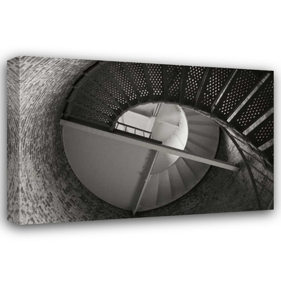Vitaly Geyman 32x23 Gallery Wrapped Canvas Wall Art Titled - Lighthouse Stairs I