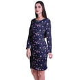 thumbnail image 4 of Moomaya Womens Full Sleeve Printed Midi Length Printed Bodycon Dress, 4 of 7