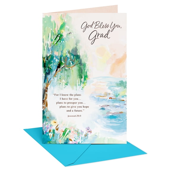 American Greetings Religious Graduation Card for Any Graduate (God Bless You, Grad)