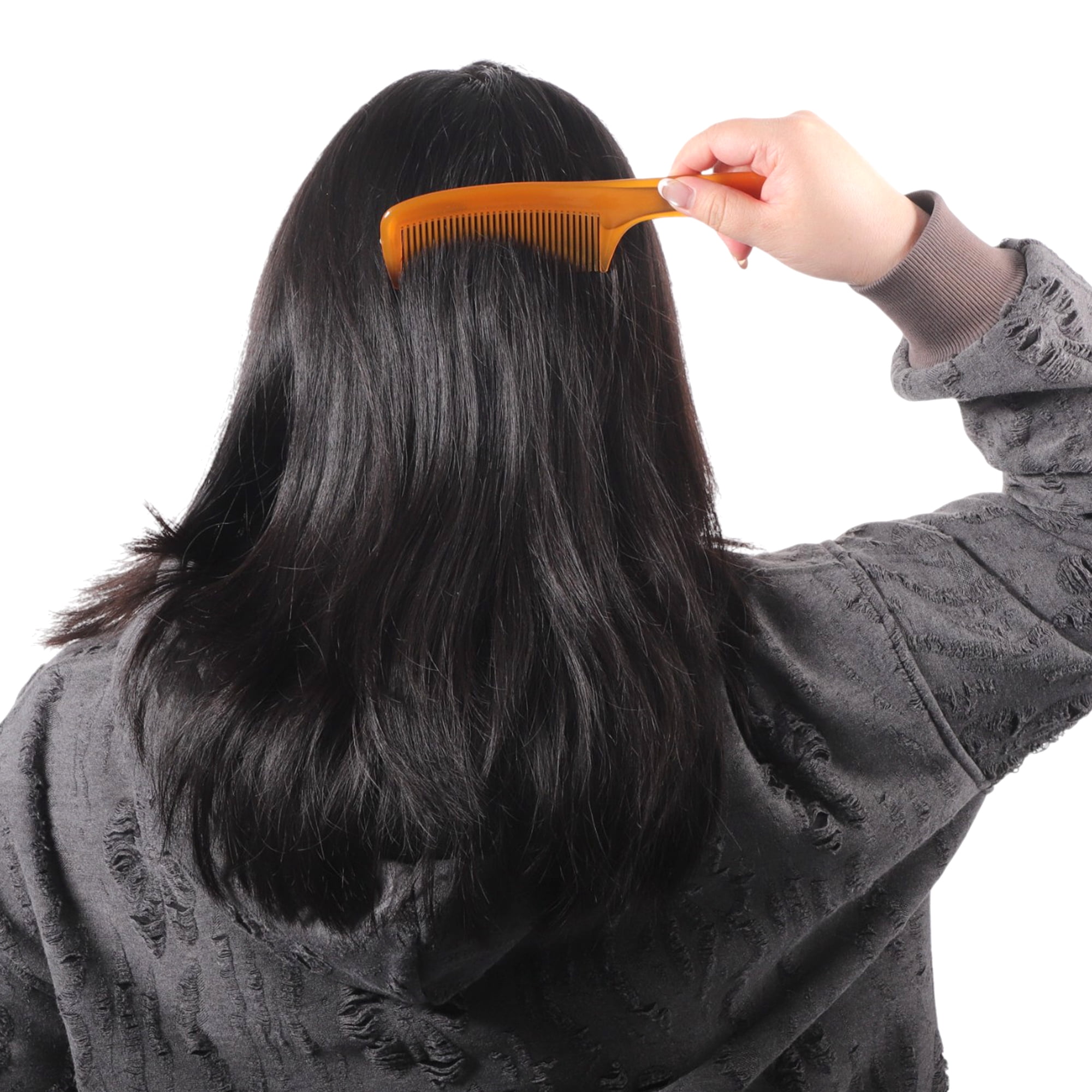 Unique Bargains 1 Pc Women Durable Tendon Comb for Curly Hair in Vibrant Orange Color