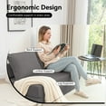 thumbnail image 2 of S-HOME Foldable Sofa Bed Sleeper Lounge Chair With Pillow Twin Floor Mattress Couch For Living Room Dorm Guest Room Office，Gray, 2 of 20